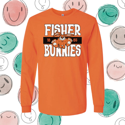 Orange Fisher Bunnies Long Sleeve