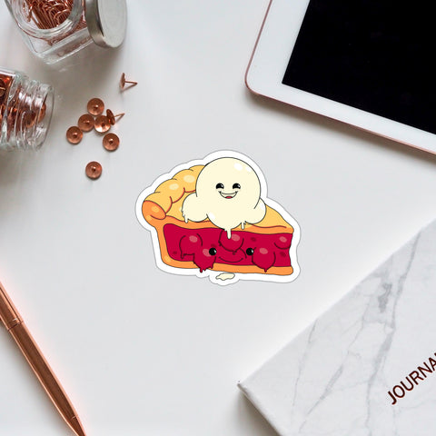 Pie and Ice Cream Vinyl Sticker