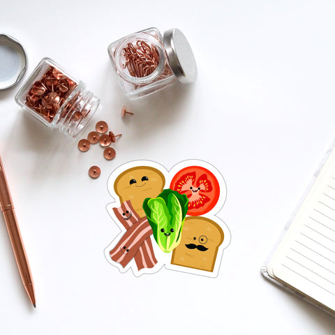 Bread, Bacon, Lettuce, and Tomato Vinyl Sticker