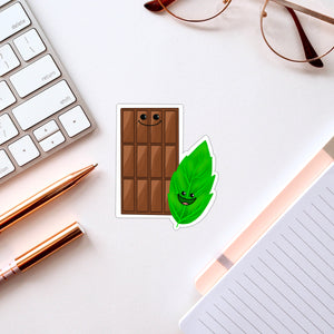 Chocolate and Mint Vinyl Sticker