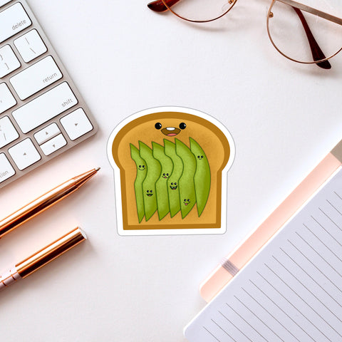 Toast and Avocado Vinyl Sticker