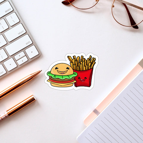 Burger and Fries Vinyl Sticker