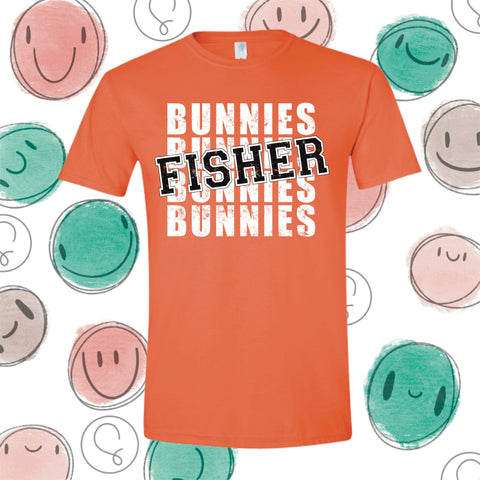 Bunnies on Repeat Fisher Tee