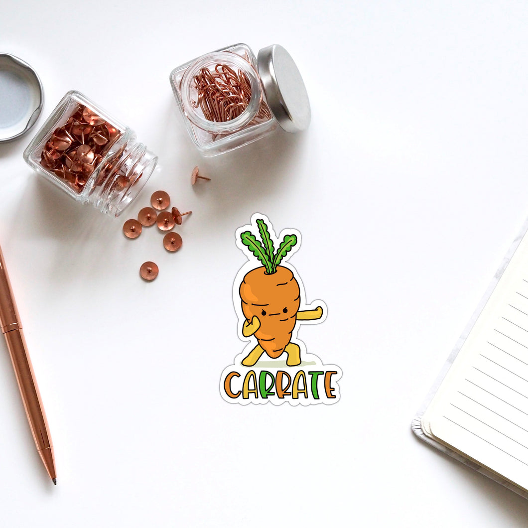Carrate Carrot Food Pun Vinyl Sticker