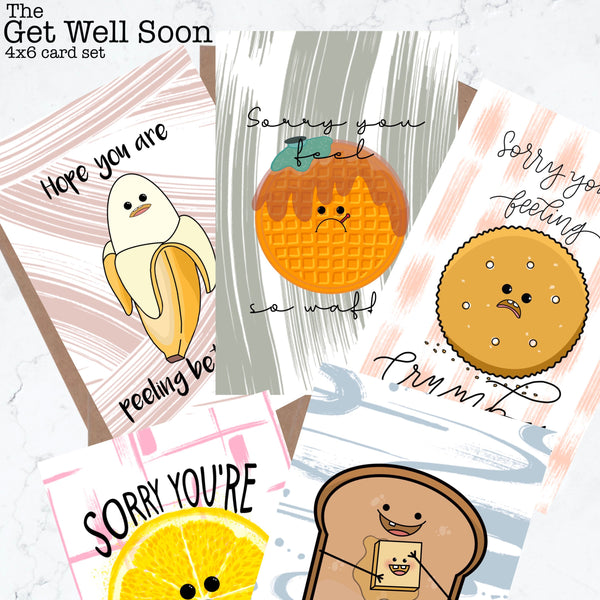 The Get Well Soon Greeting Card Bundle - Set of 5