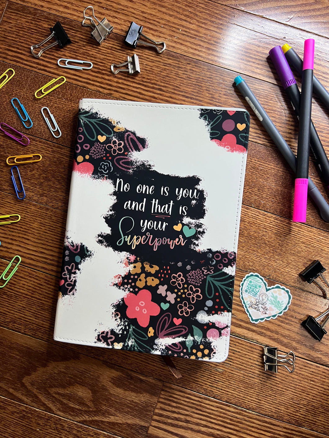 No One Is You And That Is Your Superpower Faux Leather Notebook